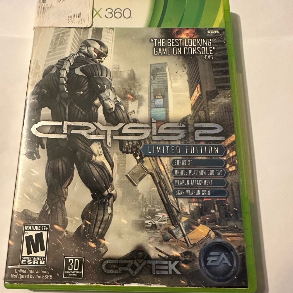Xbox 360 Crysis 2 Limited Edition CIB
